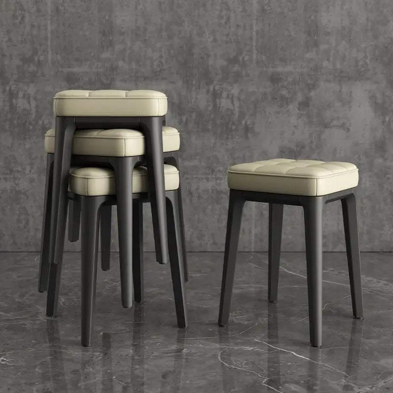Stool household stackable Scandinavian light luxury soft package stool dining stool thickened stool dining table high stool dini