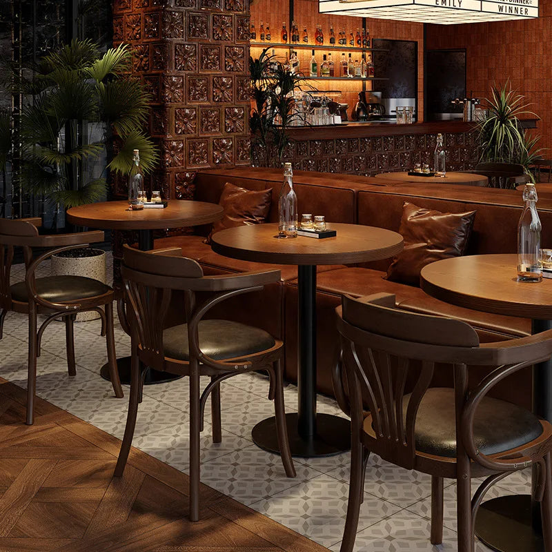 Retro Bar Dining Table and Chair Combination Booth Table Chair Dining Table Western Restaurant Bar Table and Chair