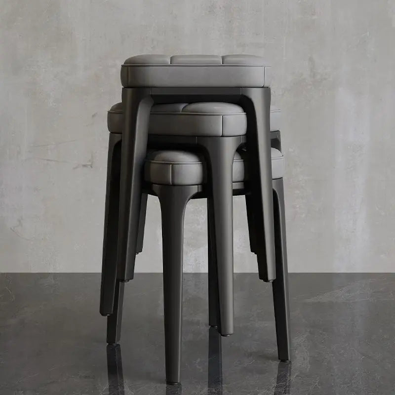 Stool household stackable Scandinavian light luxury soft package stool dining stool thickened stool dining table high stool dini