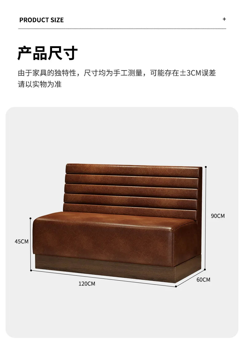Retro Bar Dining Table and Chair Combination Booth Table Chair Dining Table Western Restaurant Bar Table and Chair