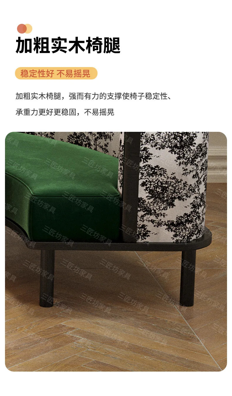 Retro Solid Wood Round Table Combination Western Restaurant Commercial Hotel Table and Chair Booth Sofa
