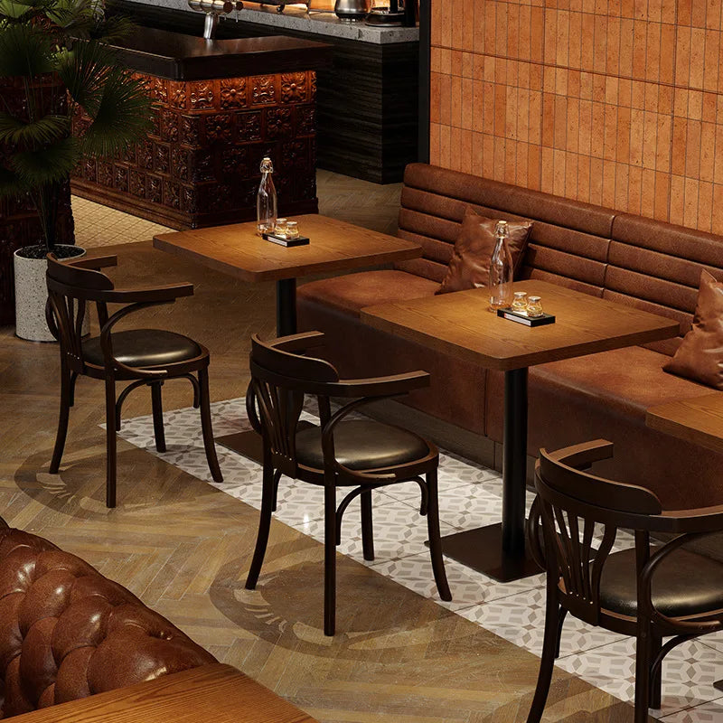 Retro Bar Dining Table and Chair Combination Booth Table Chair Dining Table Western Restaurant Bar Table and Chair