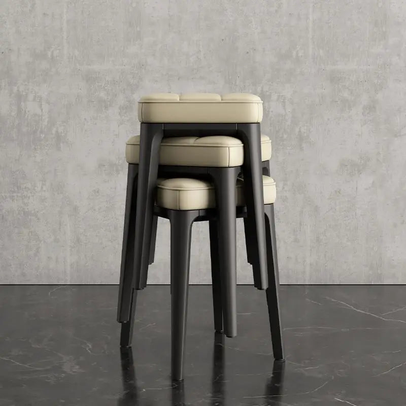 Stool household stackable Scandinavian light luxury soft package stool dining stool thickened stool dining table high stool dini