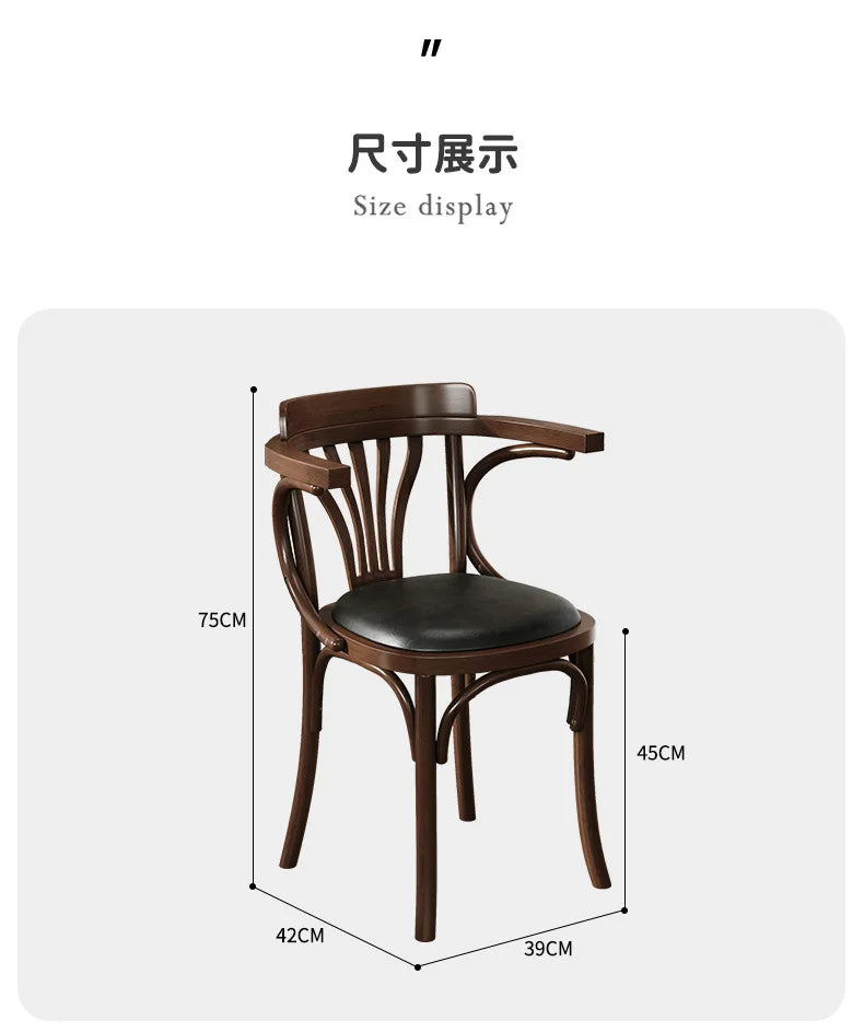 American Retro Cafe Solid Wood Table and Chair Combination Milk Tea Dessert Bakery Restaurant Commercial Dining Table and Chair