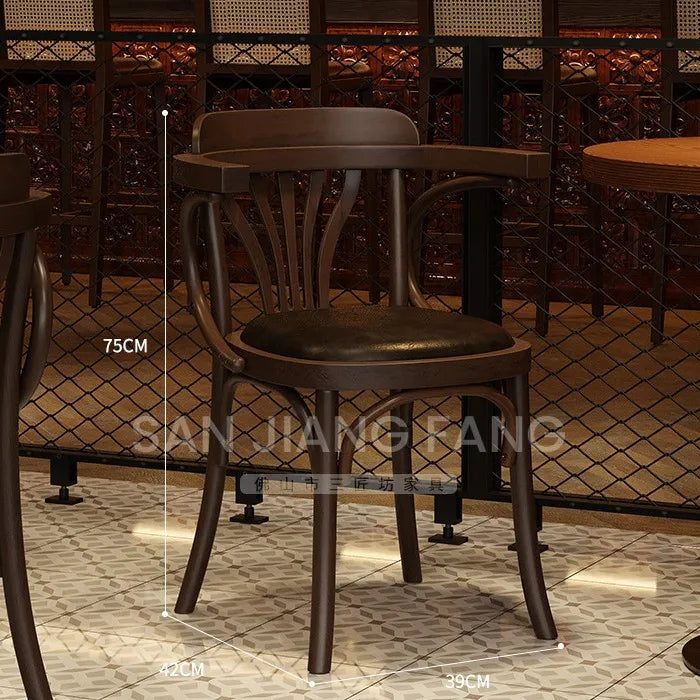 Retro Bar Dining Table and Chair Combination Booth Table Chair Dining Table Western Restaurant Bar Table and Chair